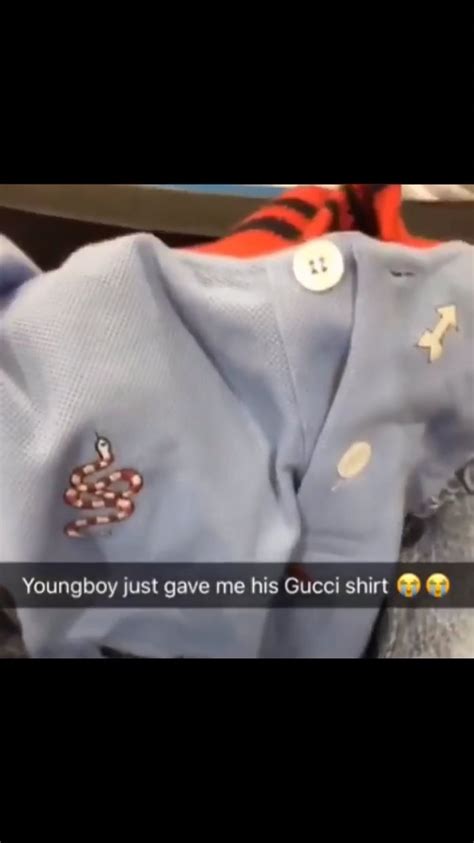 gucci shirt with a snake up on it nba youngboy|(2018) Yb gave a fan his gucci shirt : r/NBAYoungboy .